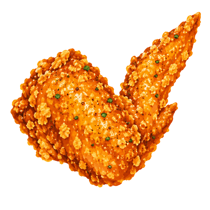 Famous deep fried chicken wing